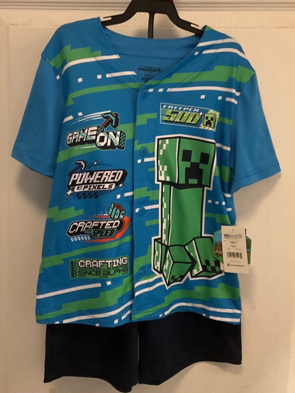 Boy's Minecraft Creeper Pajama Set